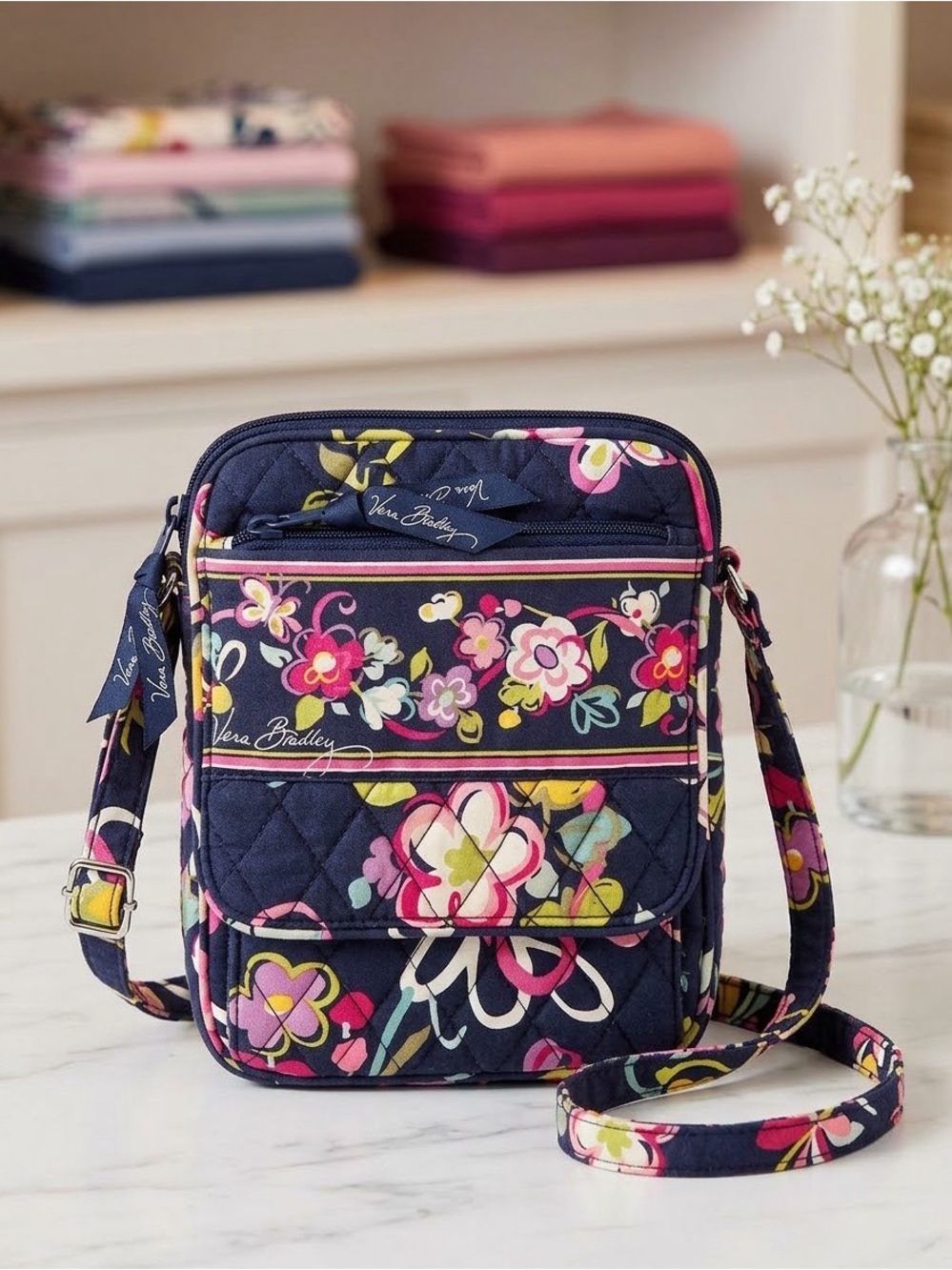 Vera Bradley Mini Hipster Crossbody Bag in Ribbons Pattern Winter 2012